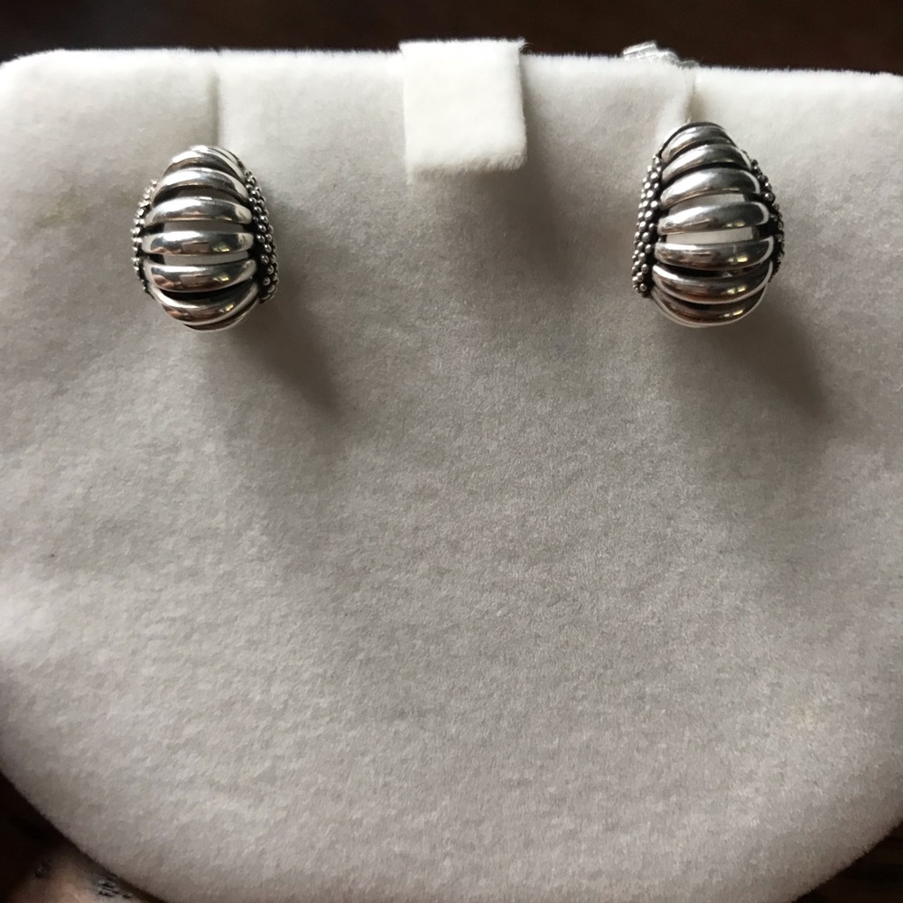 Lagos Caviar Earrings. .925 Sterling